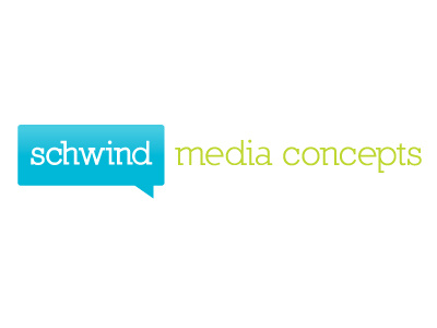 Schwind Media Concepts advertising bubble communications logo media talk bubble