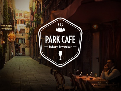 Park Cafe Logo branding cafe identity logo logotype monochrome restaurant sign vintage