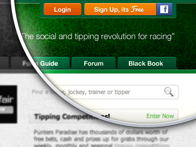 Header Re-think facebook header login nav tabs