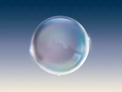 Bubble bubble icon prague