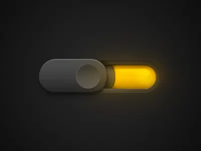 Dark Switch button dark switch ui yellow