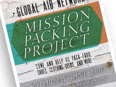 Global Aid Network Flyer texture type