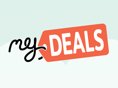 MyDeals Logo badge branding design illustration logo mark vector website