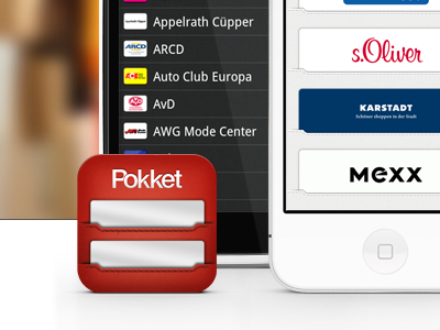 Pokket Website app card cd ci design ios logo member ui