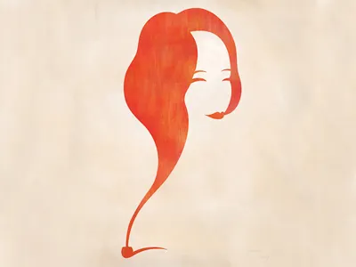 Lost Memory face girl lost memory minimalist negative space silhouette smoke smoking pipe tang yau hoong textures vector