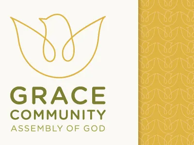 Grace Community Business Card business card church community dove grace icon identity logo pattern stationery