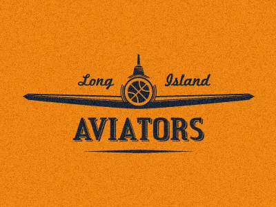 Aviators airplane aviators ball basketball island logo long new york old plane retro vintage