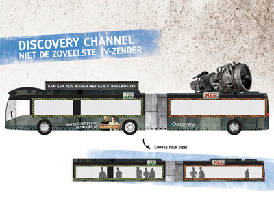 Myth Bus advertising bus discovery channel