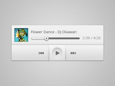 Grey Player grey interface music player scrollbar shadow ui