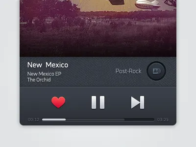 Music Player UI iphone music next play player radio ui xiami