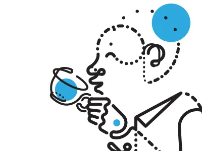 Coffee power line screenprint