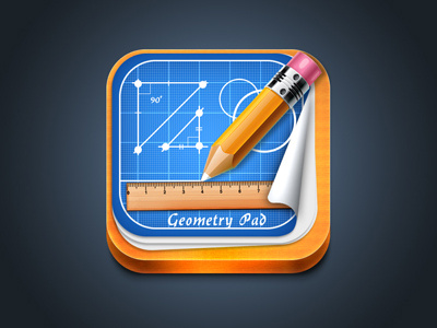 iPad icon 3d background best bg blueprint creative creativity designer geometry geometry pad icon ipad ipad app ipad application iphone iphone app iphone application logo pencil pink ui uidesign user interface user interface design web design website website design wood wooden yellow