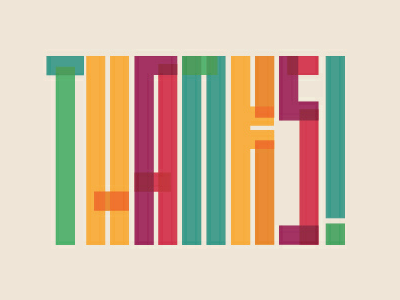 Thanks! typography