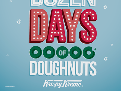 Krispy Kreme Holiday Campaign graphic design illustration typography