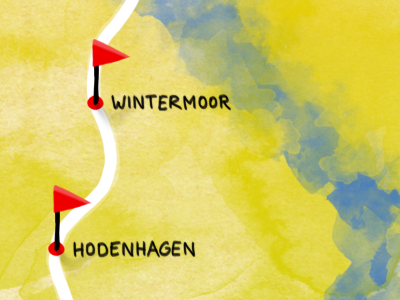 Hodenhagen map water color watercolor watercolour
