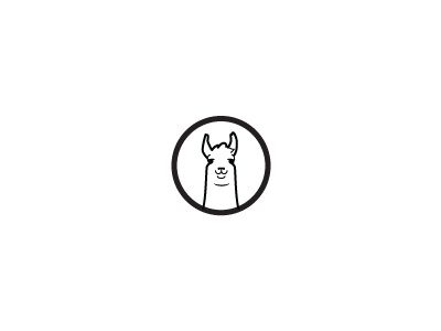 Llama icon bw icon llama