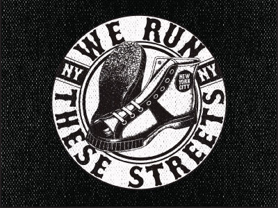 NY RUN THESE STREETS design graphic new ny type typography vintage york