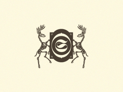 Deer Skeleton (wip) crest deer design monogram shield skeleton