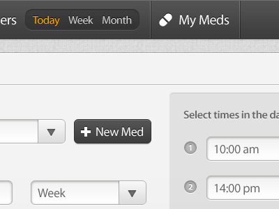 New prescription form. button combobox create css3 form input navigation pattern selector texture widgets