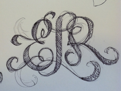 Elr 1 letters monogram pen type