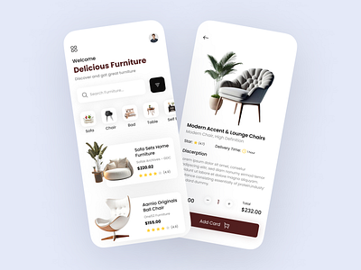 Furniture app ui/ux furnitureappdesign mobileapp onlineshop ui uidesign uiux ux uxdesign