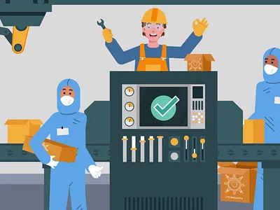 Explainer Video - CTS (2) 2d 2danimation after after effects animated video animation character design explainer video flat illustration mograph motion motion graphics rigging storytelling