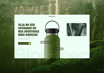 GreenSoul - case study bebida case design garrafa green landingpage portfolio study uiux water website