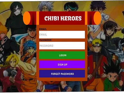 "Chibi Heroes" motion graphics ui