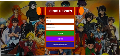 "Chibi Heroes" motion graphics ui