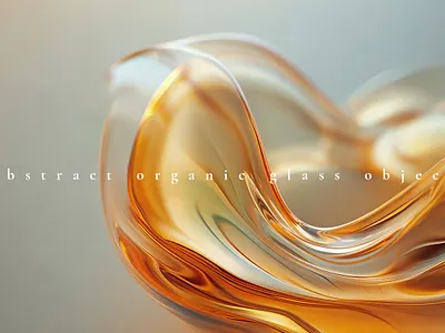 organic glass object 3d abstract art backdrop background branding clean design glass glossy graphic design illustration object organic soft swirl wave