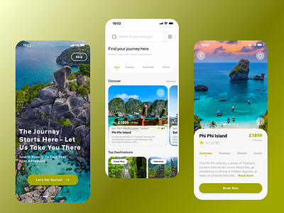 Roamly - Travel App app ui