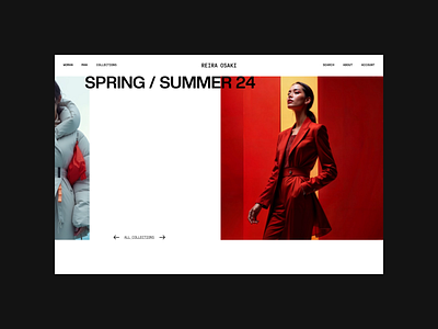 fashion brand. main page animation animation branding ui