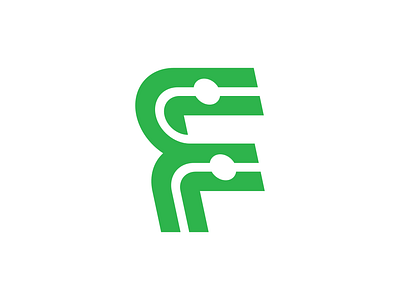 Green Letter F Technology (Logo For Sale) branding company design f graphic design green identity logo modern simple tech technology