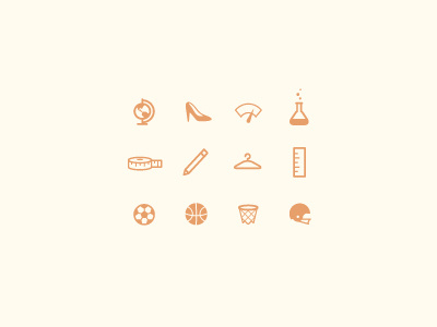 Icon Set 03 basketball football globe hanger icons measuring tape pencil ruler scale shoe soccer ui web design