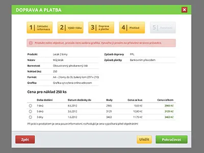 Net4print step 4 fireworks step ui webpage