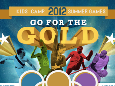 Kids Camp Summer Games bright colorful kids olympics