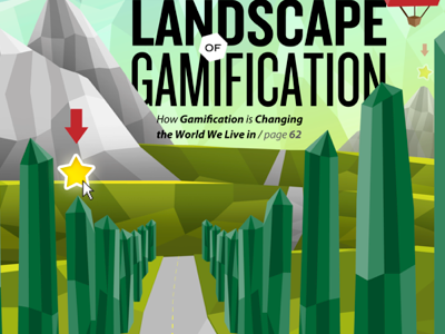 mock magazine cover 3d illustration landscape vector