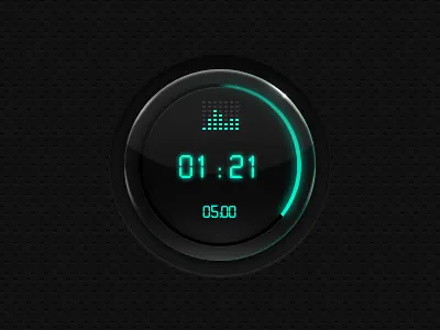 Radial Timer circle glow radial timer