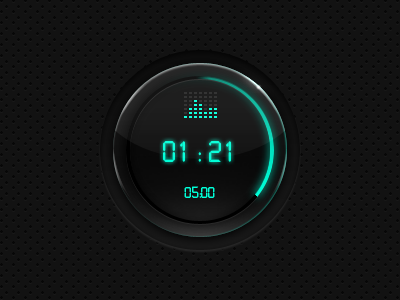 Radial Timer circle glow radial timer