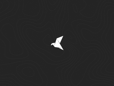 Logo bird black brand branding logo origami style vogel white