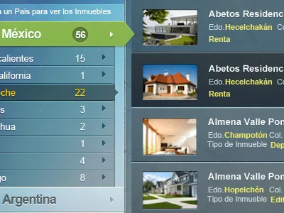 Real estate app app background blue button light real estate ui