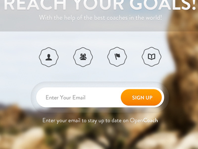 Sign Up coaches focus lab icons interface web design