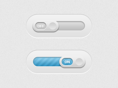 On/Off Sliders bar blue off on progress slide slider ui