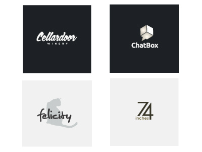 Logo Samples black and white logos minimalist