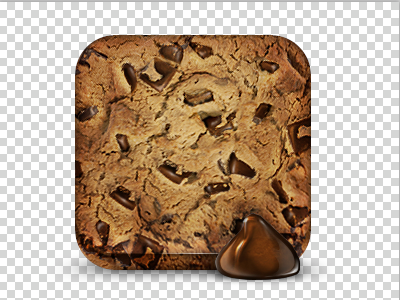 Cookie Icon brown chocolate cookie icon