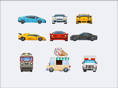 vehicles ambulance car game ice cream icon train