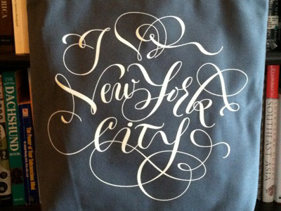 I love New York City. calligraphy handwriting lettering