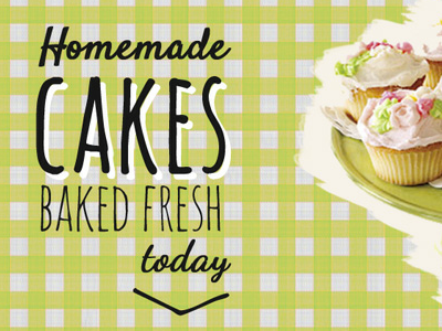 Little Lou's Bakery homemade mock up web design