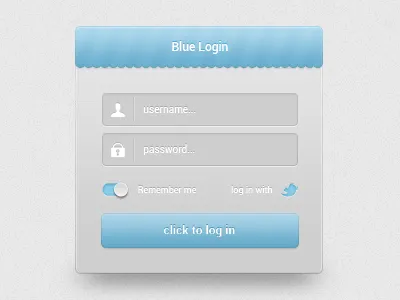 Blue Form blue click form in log login password ui user