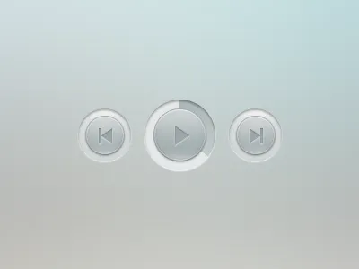 Music Control Buttons buttons control music player rebound ui